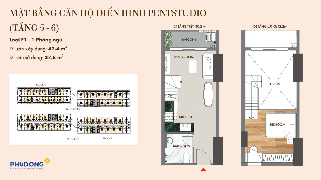 Căn Hộ Pentstudio F1 1pn